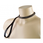 Эффектный сверкающий ошейник с поводком  Гламур - Sitabella - купить с доставкой в Березниках