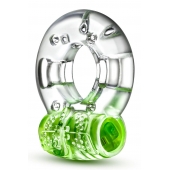 Зеленое эрекционное виброкольцо Arouser Vibrating C-Ring - Blush Novelties - в Березниках купить с доставкой
