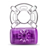 Фиолетовое эрекционное виброкольцо One Night Stand Vibrating C-Ring - Blush Novelties - в Березниках купить с доставкой