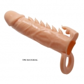Телесная удлиняющая насадка Penis Sleeve Emmitt - 17 см. - Baile - в Березниках купить с доставкой