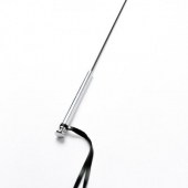 Черный кожаный стек с гладкой ручкой - 55 см. - Crazy Handmade - купить с доставкой в Березниках