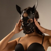 Черная маска  Собака  с ушками - Crazy Handmade - купить с доставкой в Березниках