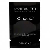 Крем для массажа и мастурбации Wicked Stroking and Massage Creme - 3 мл. - Wicked - купить с доставкой в Березниках