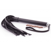 Черная кожаная плеть  Индиго  - 50 см. - Crazy Handmade - купить с доставкой в Березниках