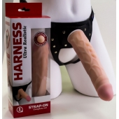 Насадка-фаллос в комплекте с трусиками Harness - 21,6 см. - LOVETOY (А-Полимер) - купить с доставкой в Березниках