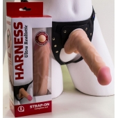 Страпон Harness из двух предметов: регулируемые трусики и насадка-фаллос - 17,5 см. - LOVETOY (А-Полимер) - купить с доставкой в Березниках