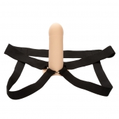 Телесный фаллопротез из силикона Extension with Harness - 15,75 см. - California Exotic Novelties - купить с доставкой в Березниках