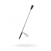 Чёрный стек с кожаной ручкой - 58 см. - Sitabella - купить с доставкой в Березниках