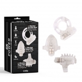 Набор из 3 прозрачных эрекционных колец с вибрацией Teasers Ring Kit - Chisa - в Березниках купить с доставкой