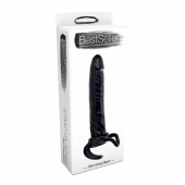 Чёрная насадка-фаллос для двойного проникновения INFLATABLE DILDO SLIM DONG  - 13,5 см. - Toyz4lovers - в Березниках купить с доставкой