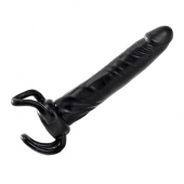 Чёрная насадка-фаллос для двойного проникновения INFLATABLE DILDO SLIM DONG  - 13,5 см. - Toyz4lovers - в Березниках купить с доставкой