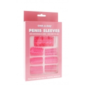 Набор из 7 розовых насадок на пенис ONE-A-DAY PENIS SLEEVES PINK - Seven Creations - в Березниках купить с доставкой