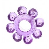 Мягкая фиолетовая гелевая насадка - Toyfa Basic - в Березниках купить с доставкой