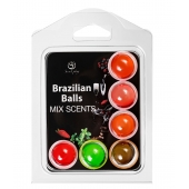 Набор из 6 шариков с ароматизированными массажными маслами Brazilian Balls - Secret Play - купить с доставкой в Березниках