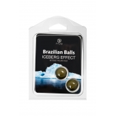 Набор из 2 шариков с массажным маслом Brazilian Balls с ледяным эффектом - Secret Play - купить с доставкой в Березниках