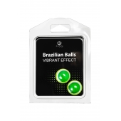 Набор из 2 шариков с массажным маслом Brazilian Balls с эффектом вибрации - Secret Play - купить с доставкой в Березниках