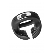 Черное эрекционное виброкольцо для пениса и мошонки Vibro Ball Ring - MALESATION - в Березниках купить с доставкой