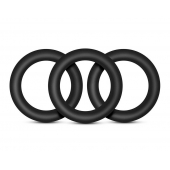 Набор из 3 черных эрекционных колец Black Small Penis Rings - Blush Novelties - в Березниках купить с доставкой