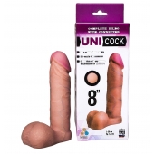 Фаллическая насадка для страпона UNICOCK 8  - 20 см. - LOVETOY (А-Полимер) - купить с доставкой в Березниках