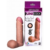 Фаллическая насадка для страпона UNICOCK 8  - 20 см. - LOVETOY (А-Полимер) - купить с доставкой в Березниках