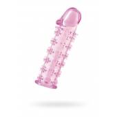 Розовая насадка на пенис с шипами - 12,5 см. - A-toys - в Березниках купить с доставкой
