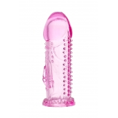 Розовая насадка на пенис с шипиками и коготком - 13,5 см. - A-toys - в Березниках купить с доставкой