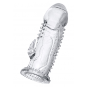 Прозрачная насадка на пенис с шипиками и коготком - 13,5 см. - A-toys - в Березниках купить с доставкой