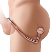 Кольцо на пенис с анальным стимулятором Stainless Steel Anal Hook   Cock Ring - BlueLine - в Березниках купить с доставкой