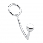 Кольцо на пенис с анальным стимулятором Stainless Steel Anal Hook   Cock Ring - BlueLine - в Березниках купить с доставкой