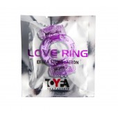 Фиолетовое виброкольцо с двумя вибропульками - Toyfa Basic - в Березниках купить с доставкой