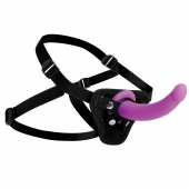 Лиловый поясной страпон Navigator Silicone G-Spot Dildo with Harness - 17,8 см. - XR Brands - купить с доставкой в Березниках