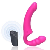 Розовый безремневой страпон Straples Strap-On Dildo - Erokay - купить с доставкой в Березниках
