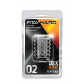Прозрачная насадка на пенис с шишечками STAY HARD COCK SLEEVE 02 CLEAR - Blush Novelties - в Березниках купить с доставкой