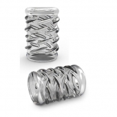 Прозрачная насадка с объёмными чёрточками STAY HARD COCK SLEEVE 06 CLEAR - Blush Novelties - в Березниках купить с доставкой