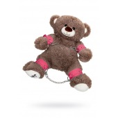 Бондажный набор: бурый мишка с розовыми оковами и наручниками - Pecado - купить с доставкой в Березниках