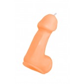Оранжевая свеча в форме пениса - 47 гр. - Pecado - купить с доставкой в Березниках