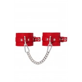 Красные мягкие кожаные оковы с люверсами - Pecado - купить с доставкой в Березниках