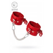 Красные мягкие кожаные оковы с люверсами - Pecado - купить с доставкой в Березниках