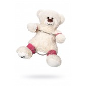 Бондажный набор: белый мишка с розовыми оковами и наручниками - Pecado - купить с доставкой в Березниках