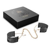 Чёрные дизайнерские наручники Desir Metallique Handcuffs Bijoux - Bijoux Indiscrets - купить с доставкой в Березниках