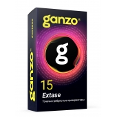 Презервативы анатомической формы с точечной и ребристой структурой Ganzo Extase - 15 шт. - Ganzo - купить с доставкой в Березниках