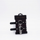 Черно-красные кожаные оковы - Crazy Handmade - купить с доставкой в Березниках