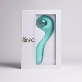 Бирюзовый вибромассажёр с деликатными токами - Youvic - купить с доставкой в Березниках