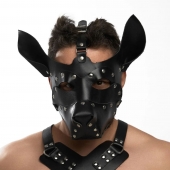 Черная кожаная маска «Собака» - Crazy Handmade - купить с доставкой в Березниках