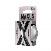 Черные утолщенные презервативы MAXUS Extra Strong с железным кейсом - 3 шт. - Maxus - купить с доставкой в Березниках
