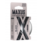 Черные утолщенные презервативы MAXUS Extra Strong с железным кейсом - 3 шт. - Maxus - купить с доставкой в Березниках