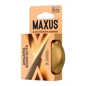 Точечные презервативы MAXUS 2000 Amazing Dots с железным кейсом - 3 шт. - Maxus - купить с доставкой в Березниках