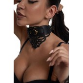 Фигурный чокер с узорами и золотистой фурнитурой - Crazy Handmade - купить с доставкой в Березниках