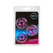 Набор из 3 лиловых эрекционных колец различной формы - Erowoman-Eroman - в Березниках купить с доставкой