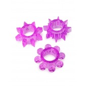 Набор из 3 лиловых эрекционных колец различной формы - Erowoman-Eroman - в Березниках купить с доставкой